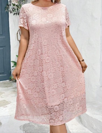 Rochie medie SHEIN CURVE, roz
