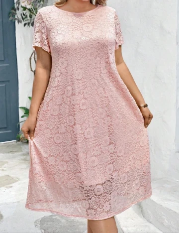 Rochie medie SHEIN CURVE, roz