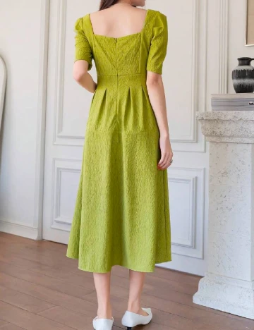 Rochie medie Dazy, verde