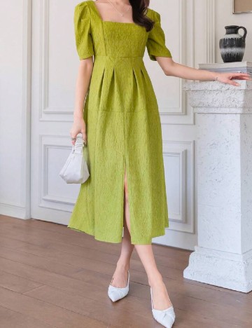 Rochie medie Dazy, verde