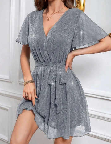 Rochie scurta SHEIN, gri