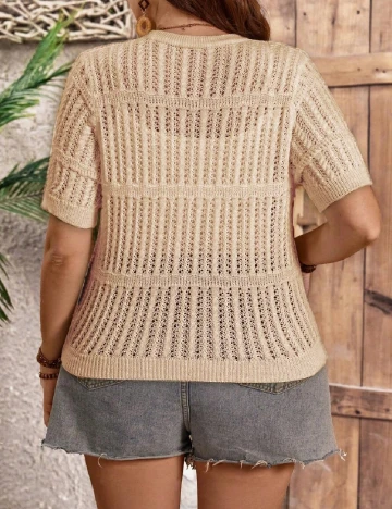 Cardigan SHEIN CURVE, maro
