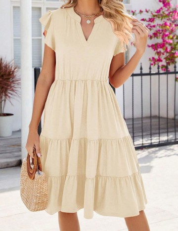 
						Rochie medie SHEIN, crem