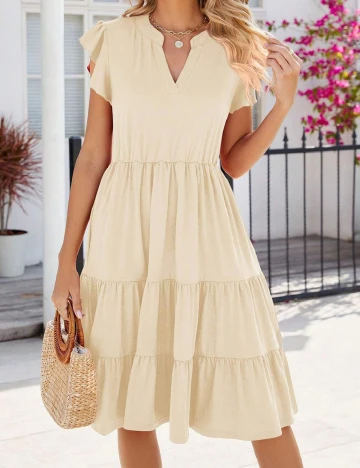 Rochie medie SHEIN, crem