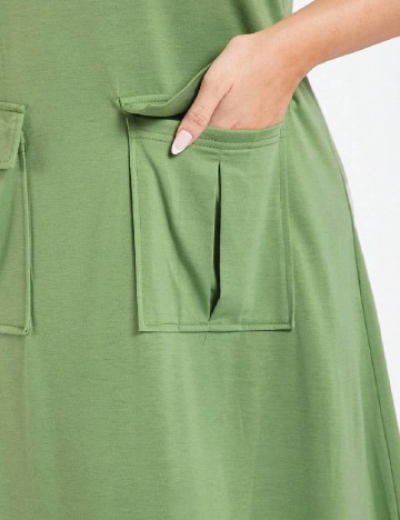 Rochie medie SHEIN CURVE, verde