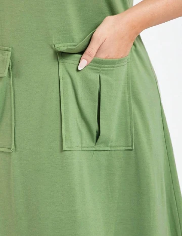 Rochie medie SHEIN CURVE, verde