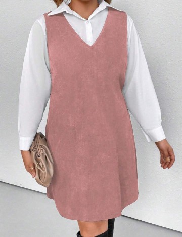 Rochie scurta SHEIN CURVE, roz