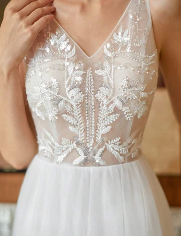 Rochie lunga SHEIN, alb Alb
