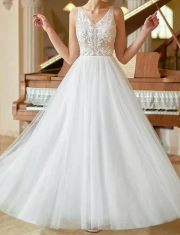 Rochie lunga SHEIN, alb Alb