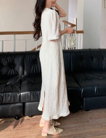 Rochie lunga Dazy, crem