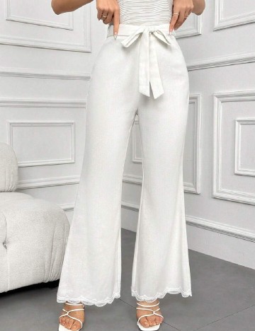 Pantaloni SHEIN, alb