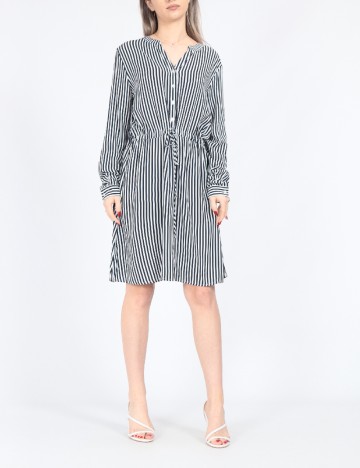 Rochie scurta Jacqueline de Yong, alb/bleumarin