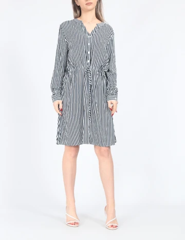 Rochie scurta Jacqueline de Yong, alb/bleumarin