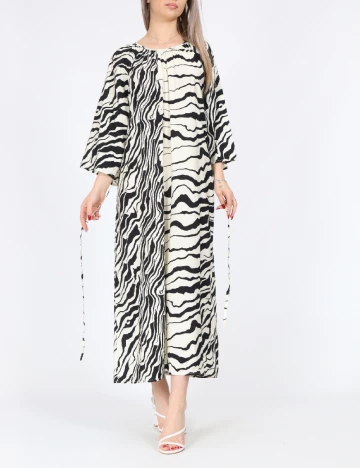 Rochie medie Only, alb/negru