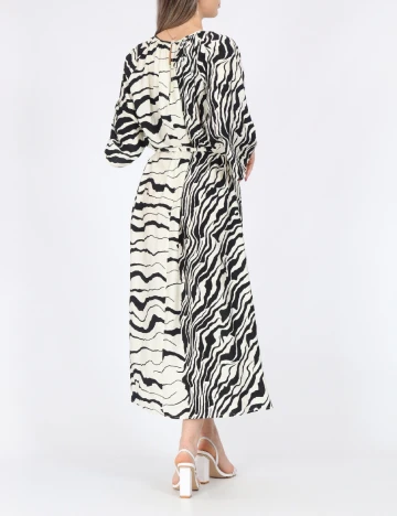 Rochie medie Only, alb/negru