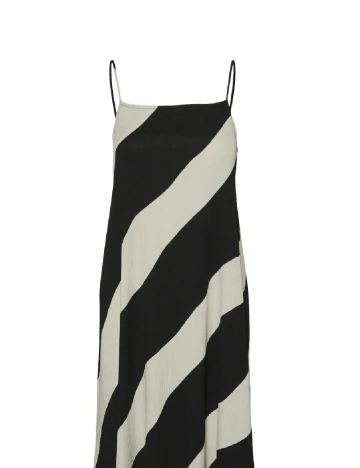 Rochie lunga Vero Moda, alb/negru Negru
