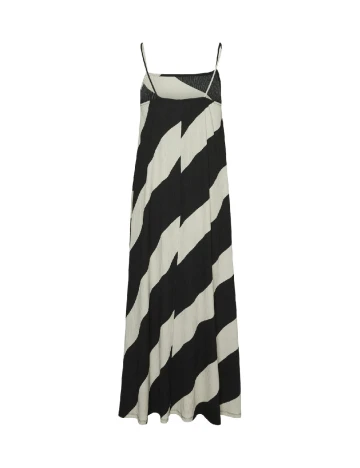 Rochie lunga Vero Moda, alb/negru Negru