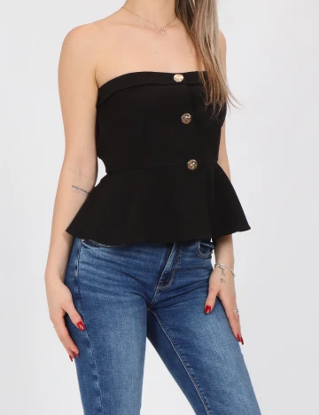 Top Vero Moda, negru Negru