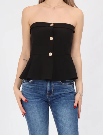 Top Vero Moda, negru Negru
