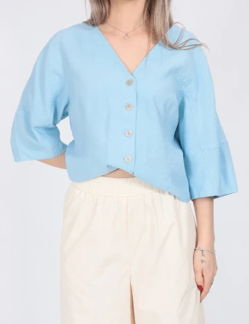Pantaloni Pieces, crem