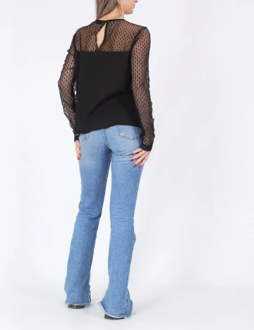 Bluza Pieces, negru Negru