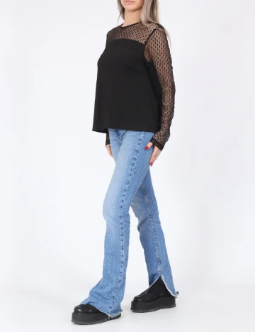 Bluza Pieces, negru Negru