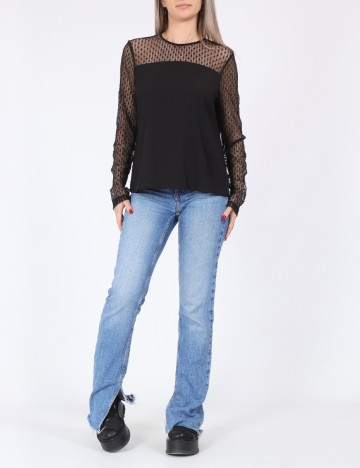 Bluza Pieces, negru
