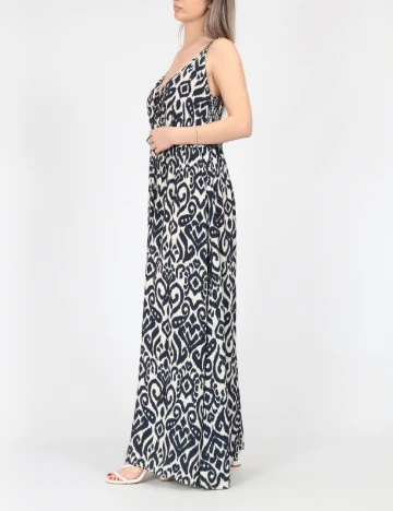 Rochie lunga Vero Moda, bleumarin/alb Albastru