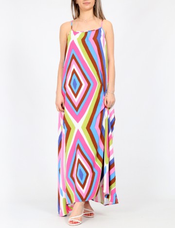 Rochie lunga Only, mix culori