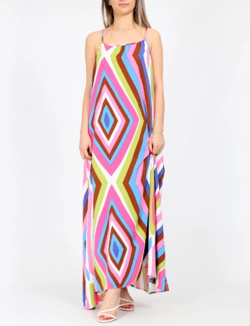 Rochie lunga Only, mix culori