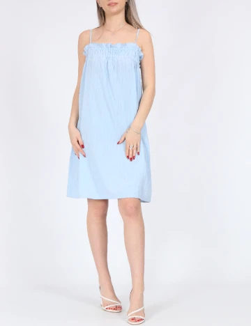 Rochie scurta Pieces, bleu Albastru