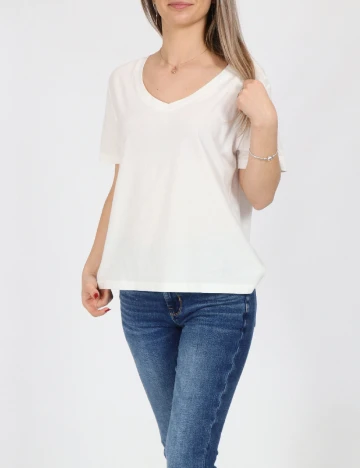 Tricou Jacqueline de Yong, alb