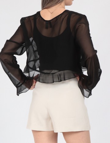 Top Vero Moda, negru