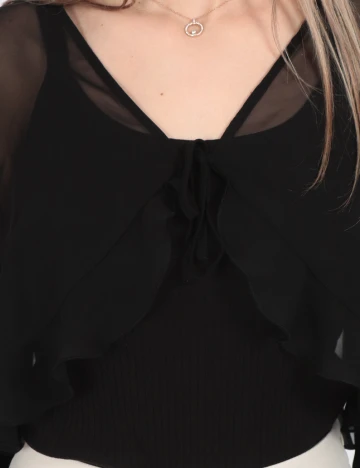 Top Vero Moda, negru