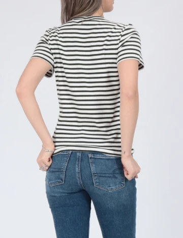 Tricou Jacqueline de Yong, alb/verde