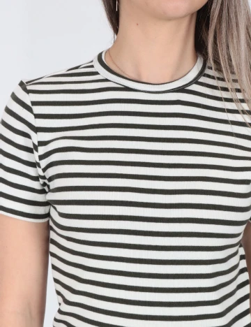 Tricou Jacqueline de Yong, alb/verde