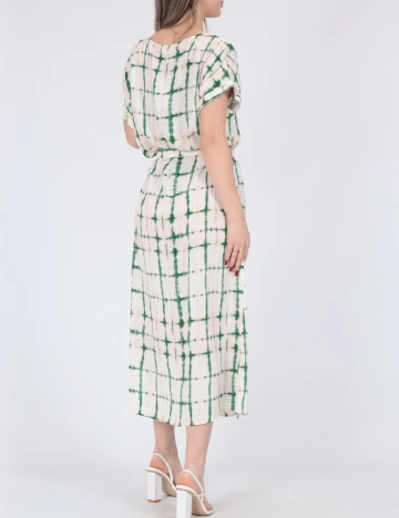Rochie medie Jacqueline de Yong, crem/verde