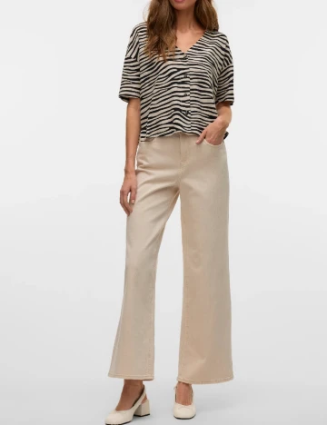 Camasa Vero Moda, crem/negru