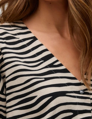 Camasa Vero Moda, crem/negru