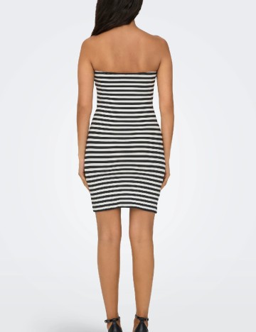 Rochie scurta Only, alb/negru