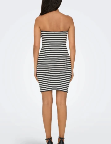 Rochie scurta Only, alb/negru