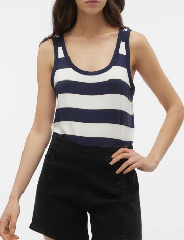 Maiou Vero Moda, alb/bleumarin