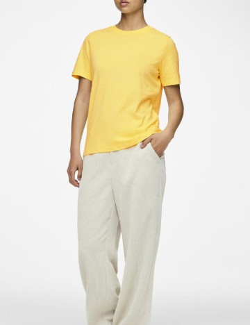 Tricou Pieces, galben