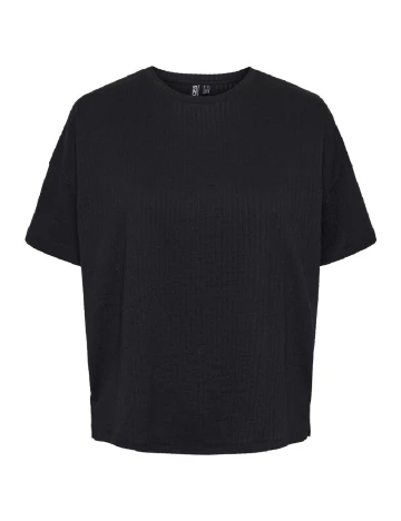 Tricou Oversize Pieces, negru