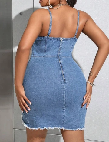 Rochie scurta SHEIN CURVE, albastru