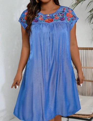 Rochie scurta SHEIN CURVE, albastru