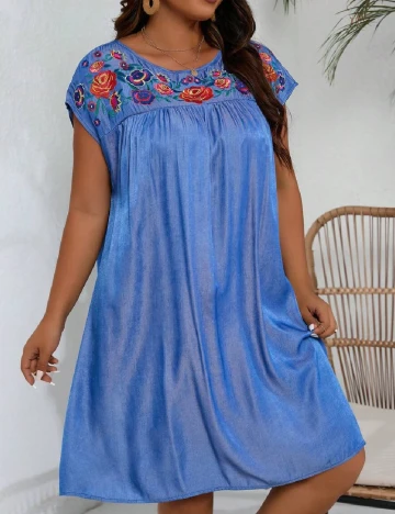 Rochie scurta SHEIN CURVE, albastru