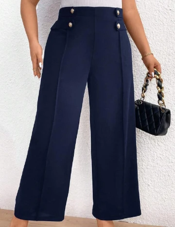 Pantaloni SHEIN CURVE, bleumarin