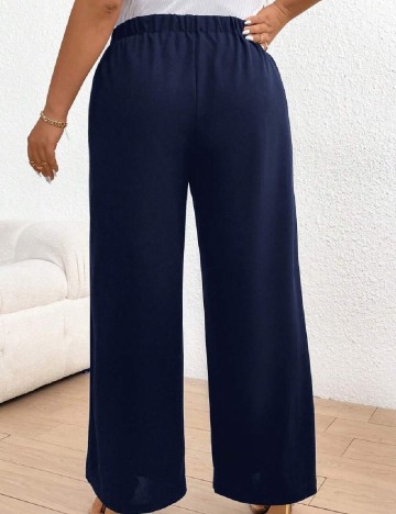 Pantaloni SHEIN CURVE, bleumarin