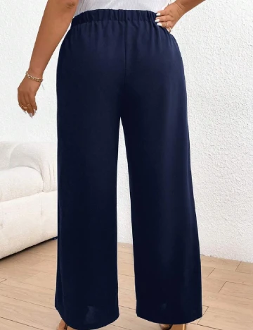 Pantaloni SHEIN CURVE, bleumarin